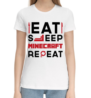 Женская хлопковая футболка Minecraft Routine