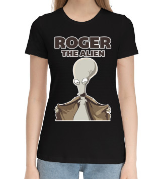 Женская Хлопковая футболка Roger