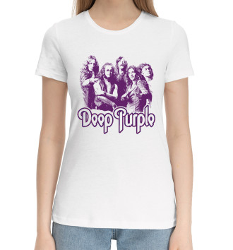 Женская Хлопковая футболка Deep Purple