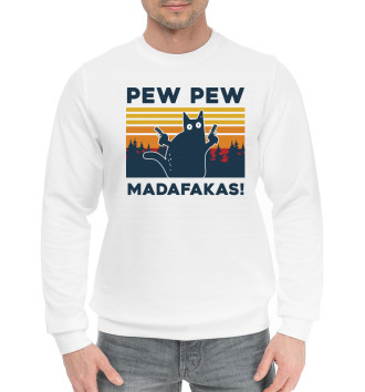 Мужской Хлопковый свитшот Pew pew madafakas!
