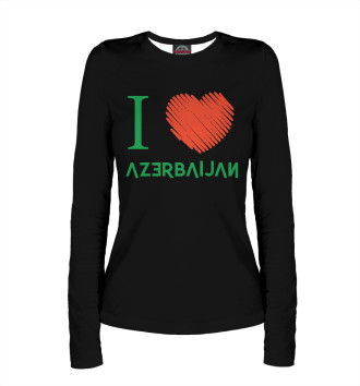 Женский Лонгслив Love Azerbaijan
