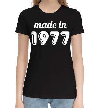 Женская Хлопковая футболка Made in 1977