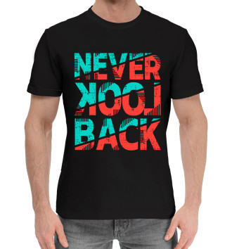 Мужская Хлопковая футболка Never look back
