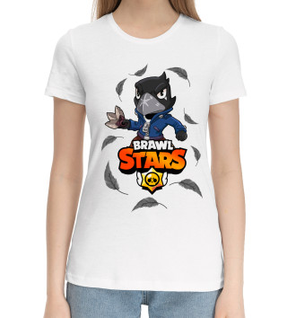 Женская Хлопковая футболка Brawl Stars Crow