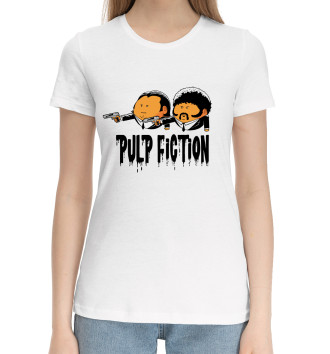Женская Хлопковая футболка Pulp fiction
