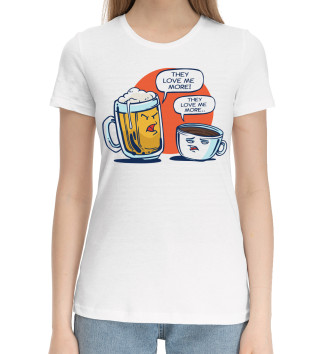 Женская Хлопковая футболка Beer