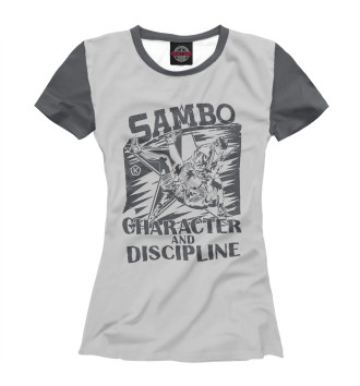 Футболка для девочек Самбо - Character and discipline