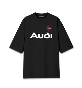 Женская Хлопковая футболка оверсайз Audi - Коробка