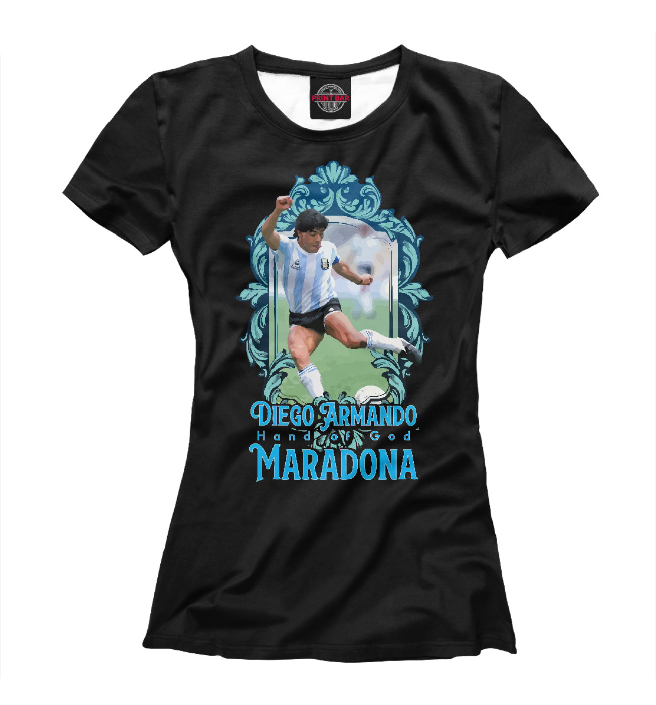 Женская Футболка Диего Марадона, артикул: FLT-560497-fut-1