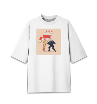 Мужская Хлопковая футболка оверсайз Беларусь