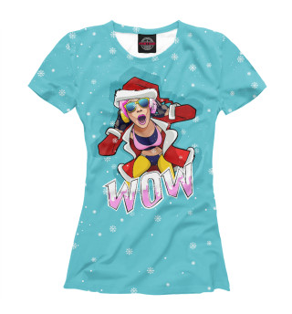 Женская футболка Снегурочка в тренде WOW