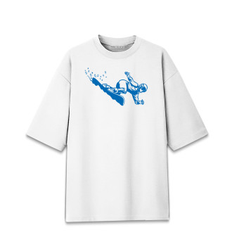 Женская Хлопковая футболка оверсайз Сноуборд