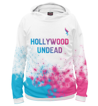 Женское Худи Hollywood Undead Neon Gradient (брызги)