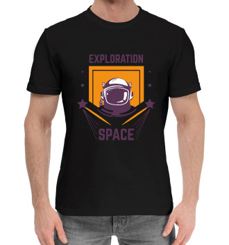 Мужская Хлопковая футболка Исследование Космоса