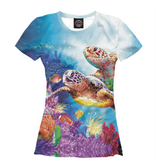 Женская футболка Морские черепахи
