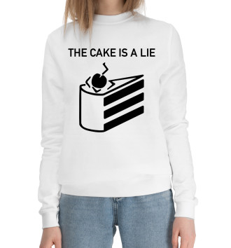 Женский Хлопковый свитшот Торт - это ложь