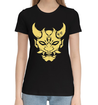 Женская Хлопковая футболка Демон Кабуки