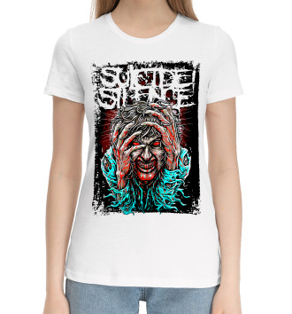 Женская Хлопковая футболка Suicide Silence