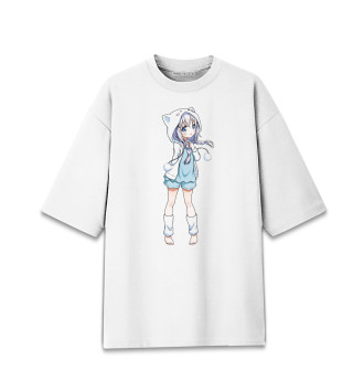 Женская Хлопковая футболка оверсайз Furry anime