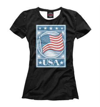 Футболка для девочек Flag USA (stars)