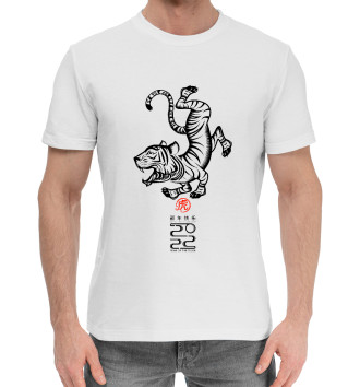 Мужская Хлопковая футболка Год тигра 2022