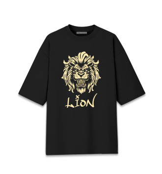 Женская Хлопковая футболка оверсайз Lion#2