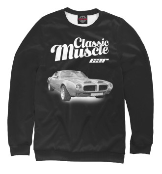Мужской Свитшот Classic muscle car (черный фон)