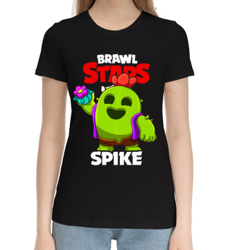 Женская Хлопковая футболка Brawl Stars, Spike