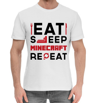 Мужская Хлопковая футболка Minecraft Routine
