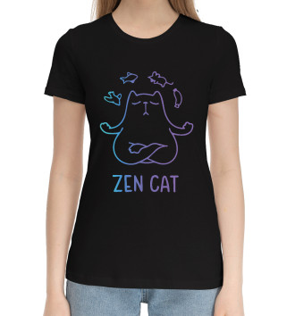 Женская Хлопковая футболка Коты