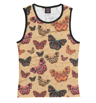 Майка для девочек Разноцветные бабочки