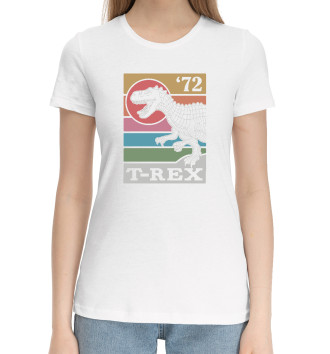 Женская Хлопковая футболка T-rex Динозавр
