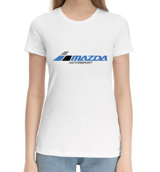 Женская Хлопковая футболка Mazda motorsport
