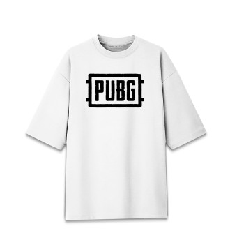 Женская Хлопковая футболка оверсайз PUBG
