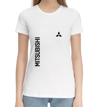 Женская Хлопковая футболка MITSUBISHI