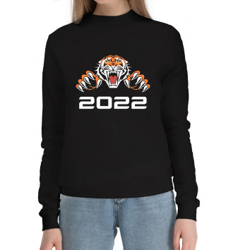 Женский Хлопковый свитшот Тигр 2022