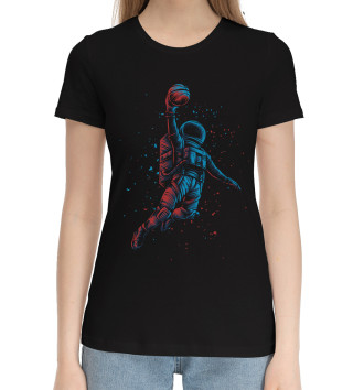 Женская Хлопковая футболка Космонавт