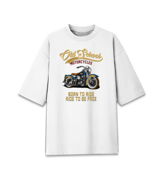 Женская Хлопковая футболка оверсайз Мотоциклы - Старая школа