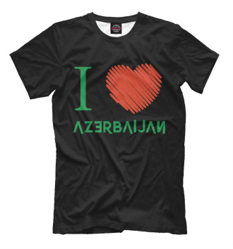 Мужская Футболка Love Azerbaijan
