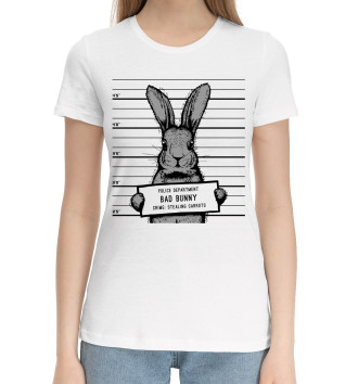 Женская Хлопковая футболка Кролик