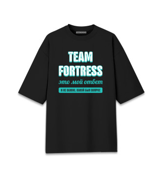 Мужская Хлопковая футболка оверсайз Team Fortress Ответ