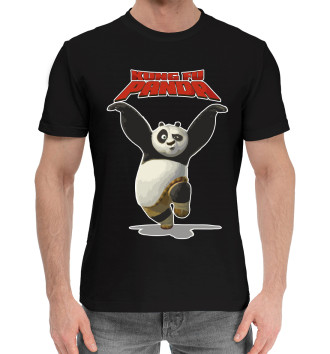 Мужская Хлопковая футболка Кунг-фу Панда