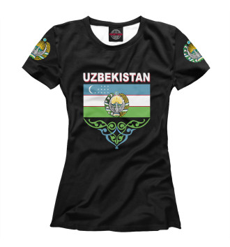 Женская Футболка Узбекистан