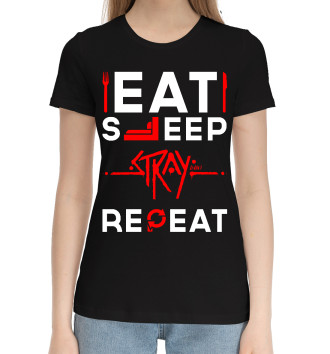 Женская Хлопковая футболка Stray Routine