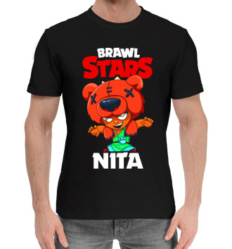 Мужская Хлопковая футболка Brawl Stars, Nita