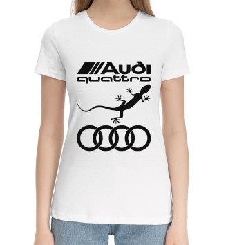 Женская Хлопковая футболка AUDI