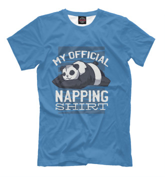 Мужская Футболка Napping panda