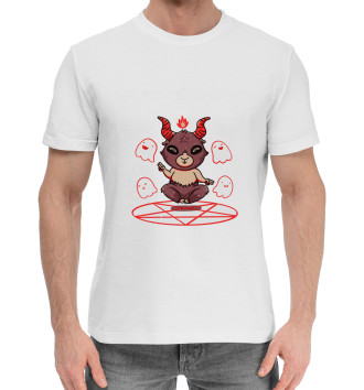 Мужская Хлопковая футболка Милый Демон Бафомет