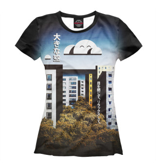 Женская футболка Японский город