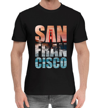 Мужская Хлопковая футболка Сан Франциско San Francisco